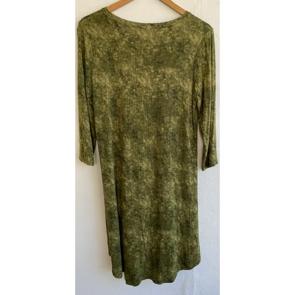 COPY - Logo Layers By Lori Goldstein Top Small Green 3/4 Sleeves Stretch Hi Low… - Picture 5 of 8